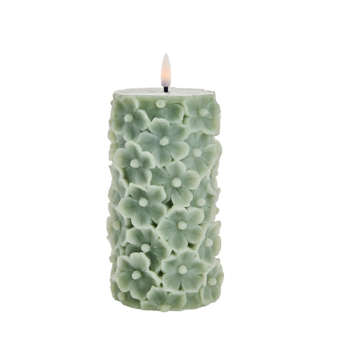 Hysille LED-Kerze in Blumenform, H14,5 cm, Grün