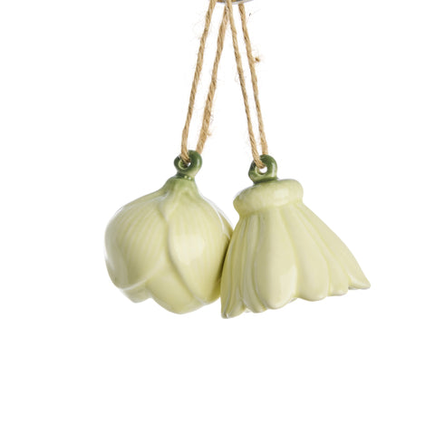 Dehlia 2er-Set BlumenAnhängere Gelb
