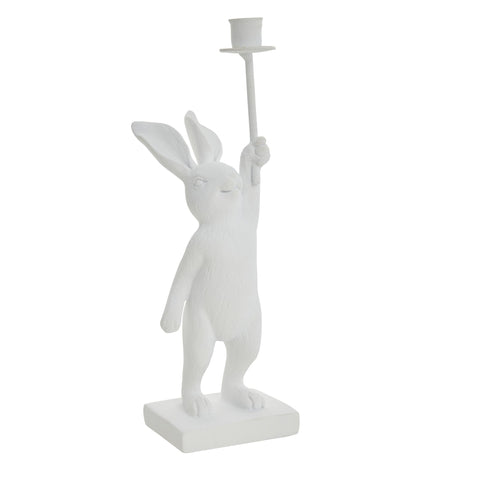 Selille Hasen-Kerzenständer H18.5 Weiß