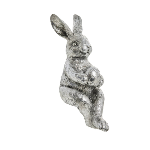 Selille Hasendekoration H16,5 Silber