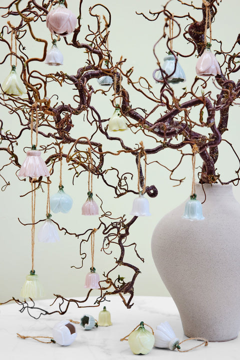 Dehlia 3er-Set BlumenAnhängere L. Grün