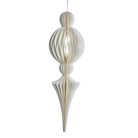 Poelle ornament H40 cm. gebrochenes weiss