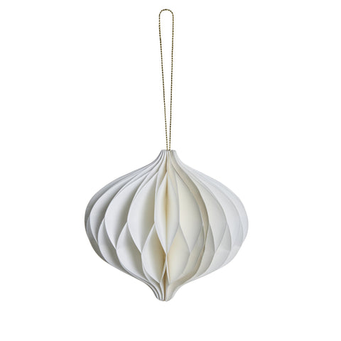 Poelle ornament H10 cm. gebrochenes weiss