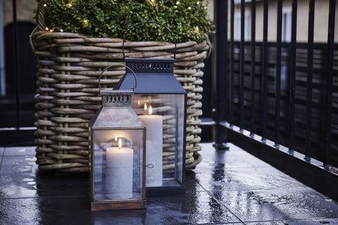 Signe Laterne H30,5 cm. antik gold