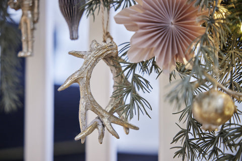 Nuttia ornament H10 cm. hell gold