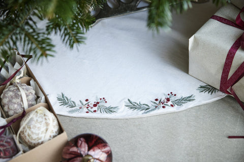 Penine Weihnachtsbaumteppich H cm. weiss