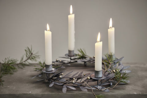 Mistlia Adventskerzenhalter H7 cm. antik grau