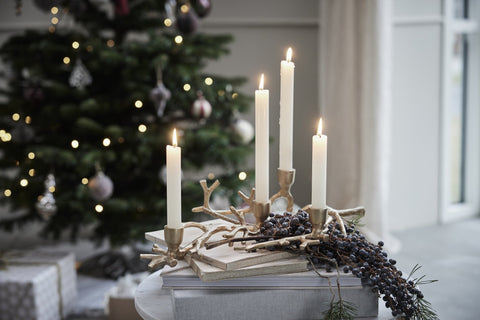 Marline Adventskerzenhalter H12 cm. hell gold