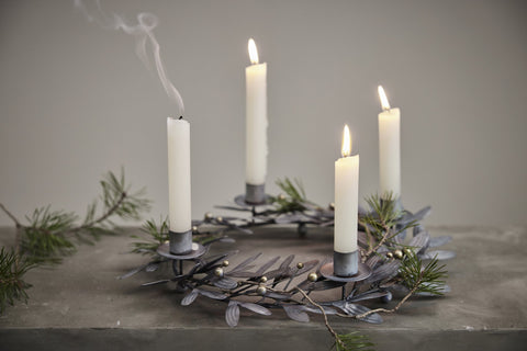 Mistlia Adventskerzenhalter H7 cm. antik grau