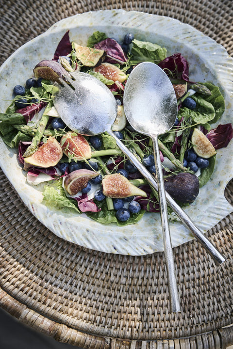 Demilla 2 Stück Salatbesteck 28 cm Silber