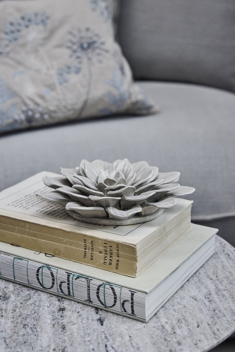 Floria Wanddekoration Ø13 cm. grau Porzellan