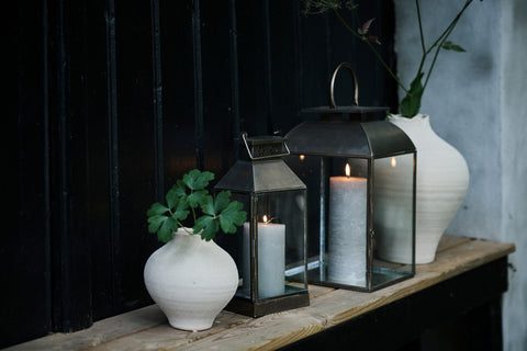 Sigrid Laterne H42 cm. antik gold