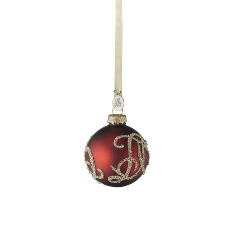Monogram Christbaumkugel 6x6x6 cm.