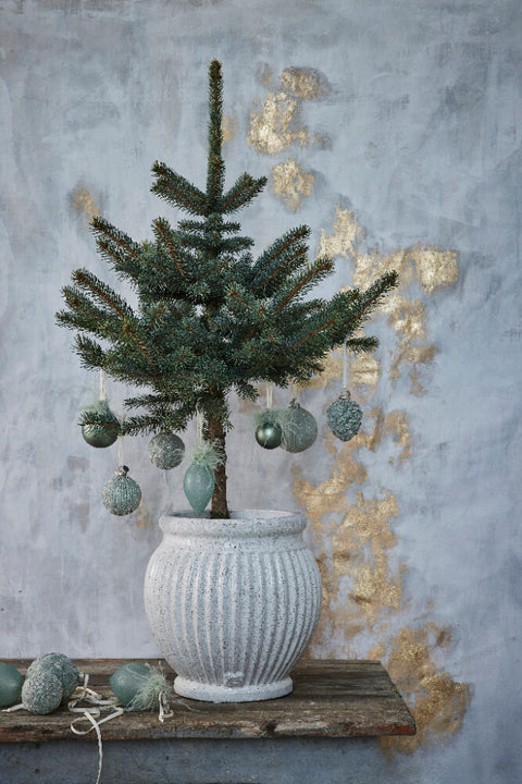 Noria ornament H9 cm. puddergrün