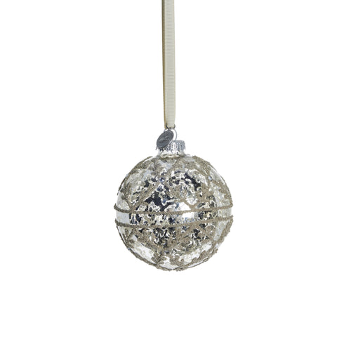 Perline Dekoration H8 cm. antik silber