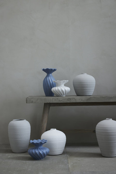 Susille Vase 14 cm. weiss