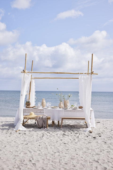 Eloise Gardine 220 cm. gebrochenes weiss