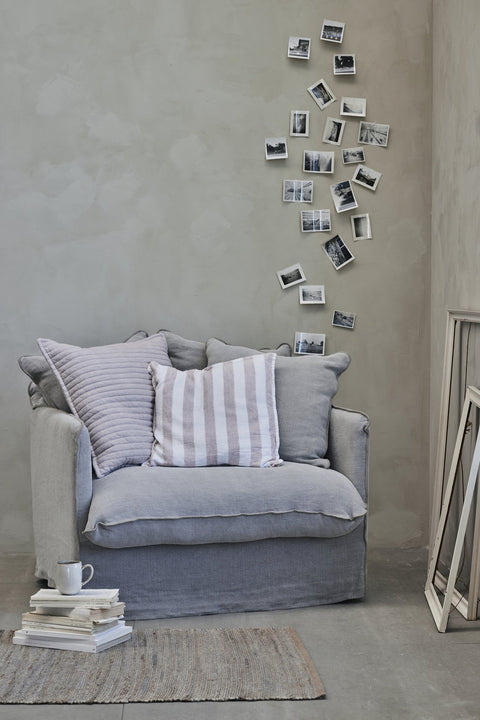 Strissie Teppich 150x80 cm. grau