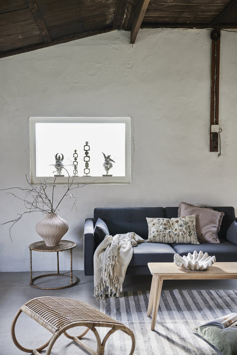 Ruth Kissenbezug mit Blumenstickerei 60x40