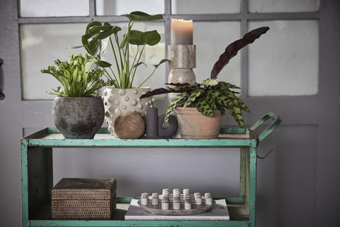 Ellia kerzenleuchter H30 cm. leinen