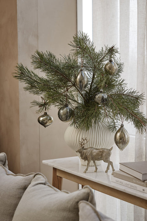 Nosille Weihnachtskugel H15 cm. Silber