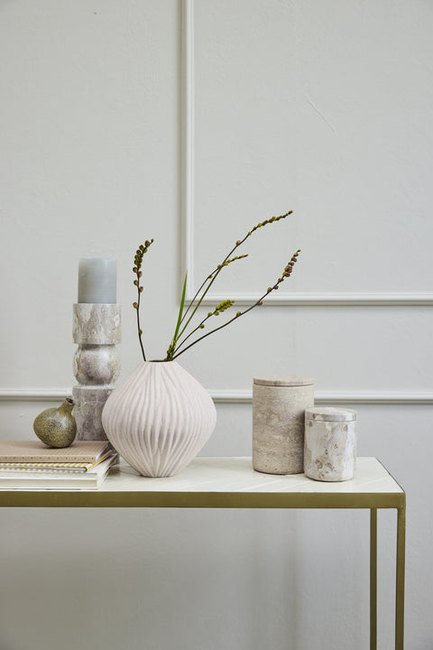 Helene Vase braun H9 cm