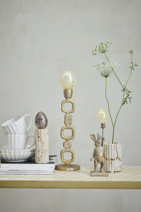 Eliana Becher H10,5] cm. leinen Marmor