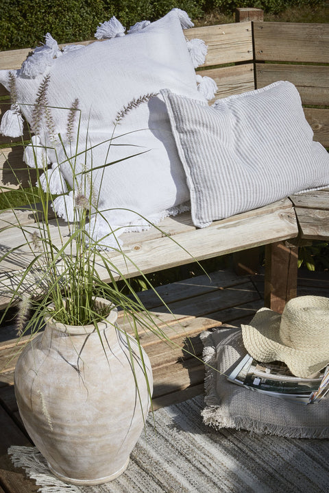 Olivia Plaid/Decke 170x130 cm. weiss