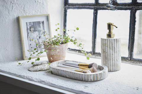 Eliana Dispenser H18,5 cm. leinen Marmor