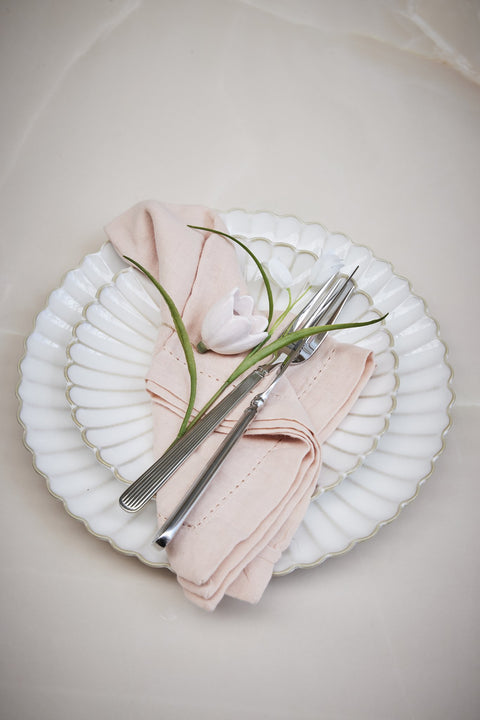 Dehlia  ornament Keramik hellrosa