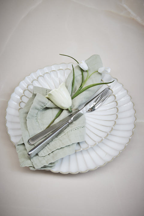 Angela Serviette pudder grün 45x45 cm