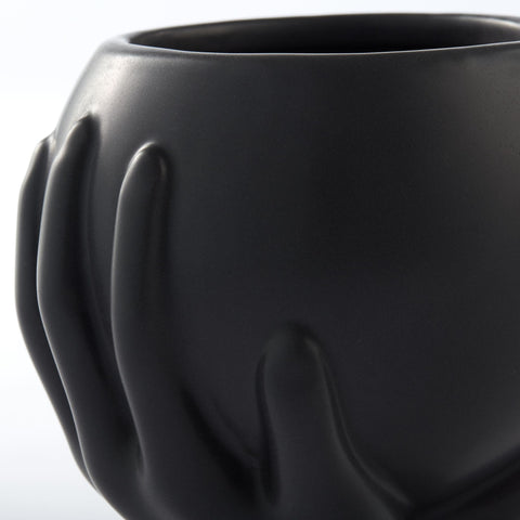 Haniya Topf H13,5 cm. schwarz