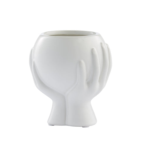 Haniya Topf H13,5 cm. weiss