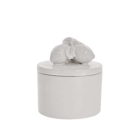 Limonenglas, Durchmesser 11,5 cm, Höhe 13,5 cm, Weiß