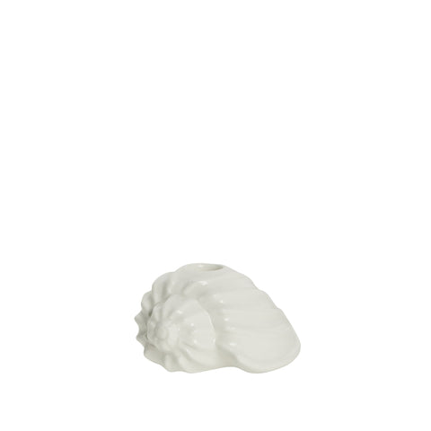 Shellille-Kerzenständer Muschel, H6 cm, Weiß