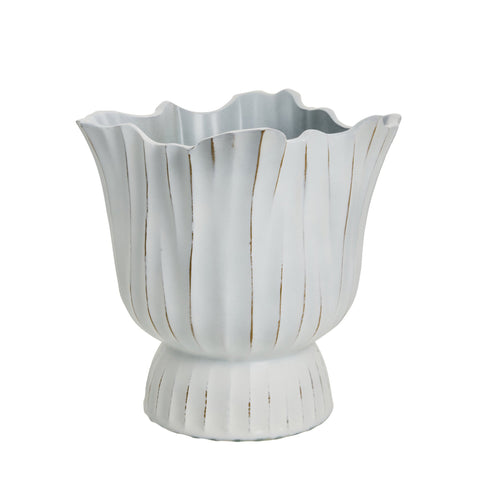 Palazzo-Blumentopf, Durchmesser 24 cm, Höhe 23,5 cm, Weiß