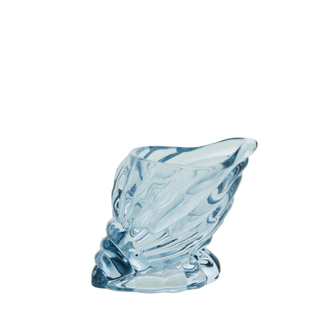 Votivkerze aus Nerinamuschel, B 6,5 x H 7,5 cm, Blau