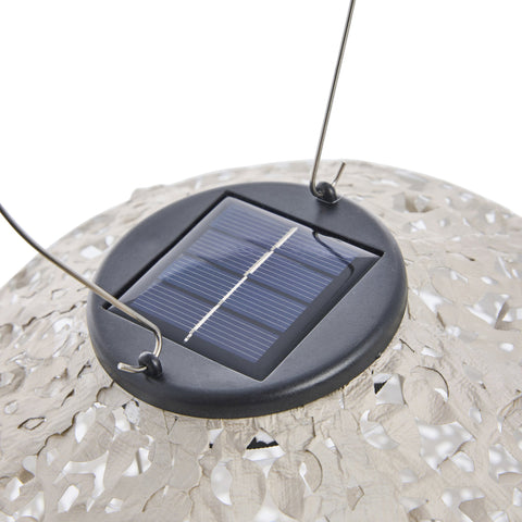 Lunaria Solarlaterne, Durchmesser 18 x Höhe 33 cm, Farbe: Grau