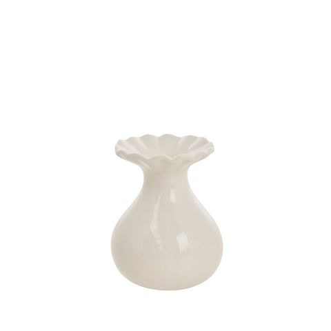 Dalia Vase H8.8 Cremeweiß