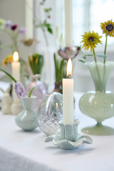 Deanne Blumen-Kerzenständer, Höhe 5,6 cm, Grün