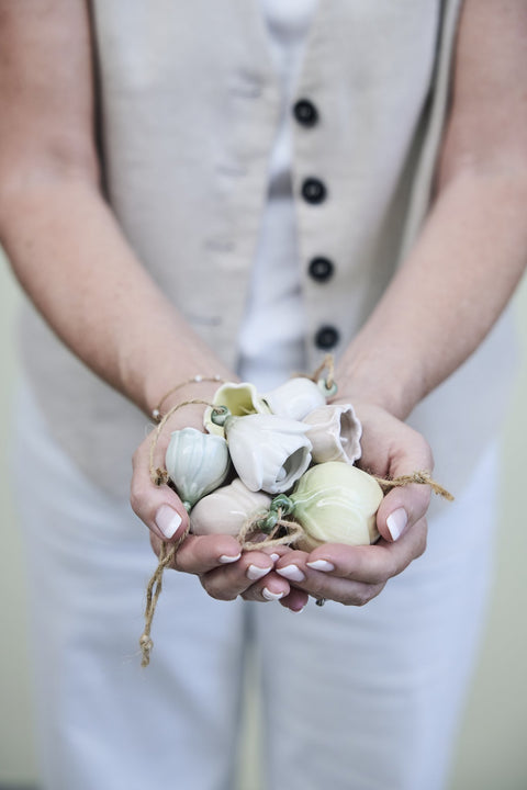 Dehlia 3er-Set BlumenAnhängere L. Grün