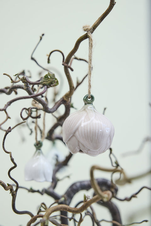 Dehlia 2er-Set BlumenAnhängere, Cremeweiß