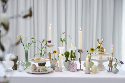 Stillia-Blumen-Kerzenständer H22 Silber