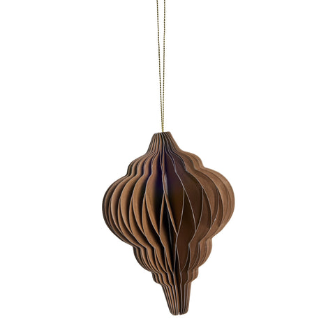 Poelle ornament H12 cm. hellbraun