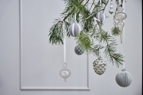 Glosille ornament H14,5 cm. leinen