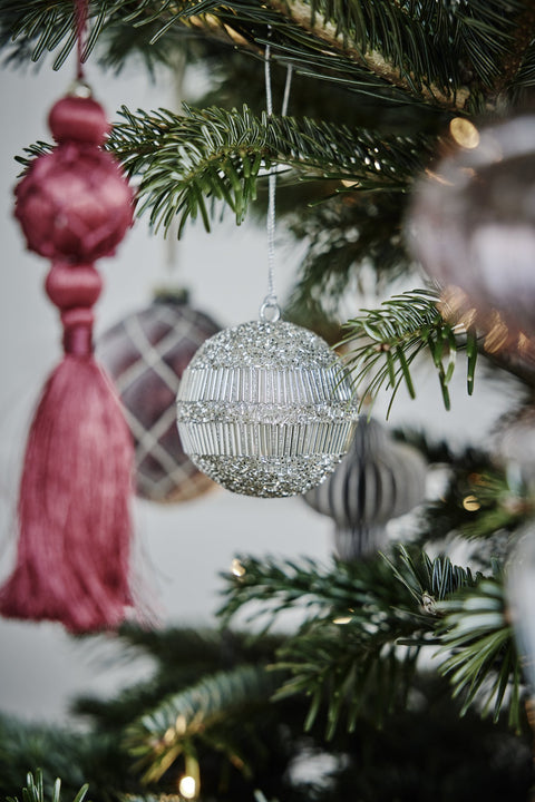 Alma Dekoration H8 cm. Silber