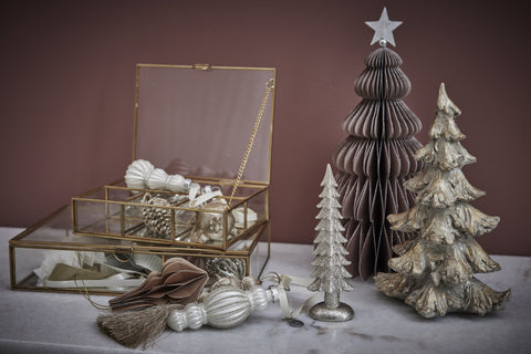 Perline ornament H11,5 cm. gebrochenes weiss