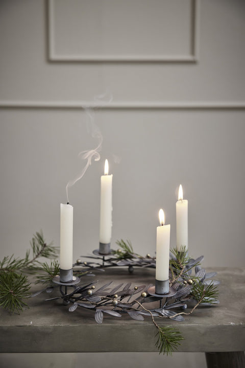 Mistlia Adventskerzenhalter H7 cm. antik grau