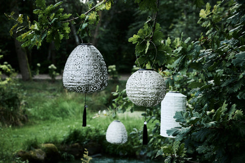 Lunaria Solarlaterne D18 x H33 Weiß