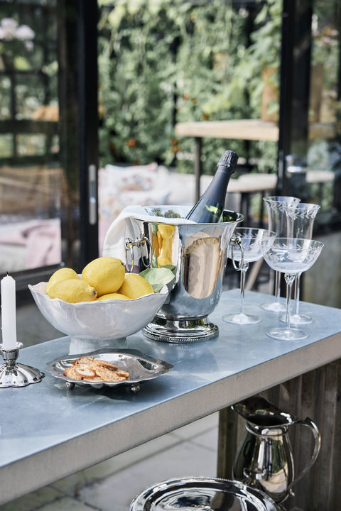 Dauphine champagner untertasse transparent H18 cm